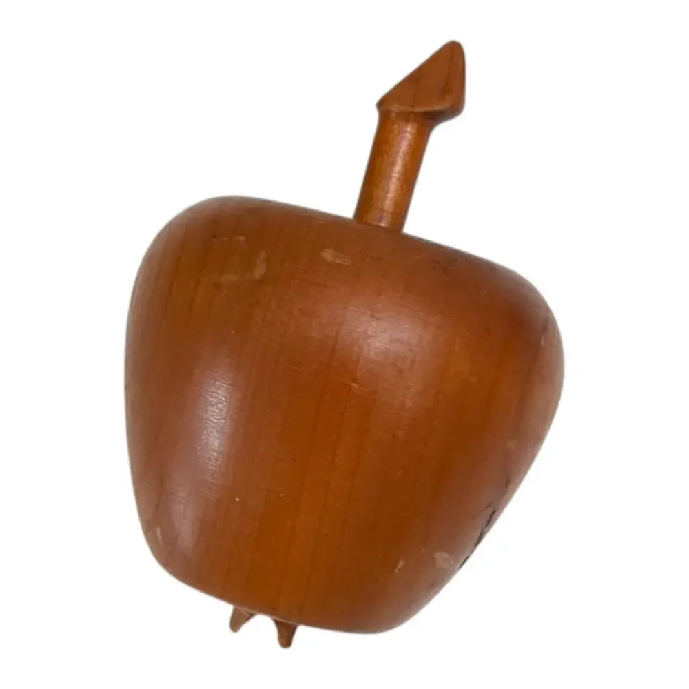 Vtg Lot 7 Retro MCM Wooden Fruit Veggie Hand Carved Mango Apple Banana Kitschy